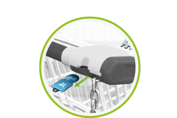 Einkaufswagenlöser ® Blanko F2 / Entriegler für Einkaufswagen - inkl. 1