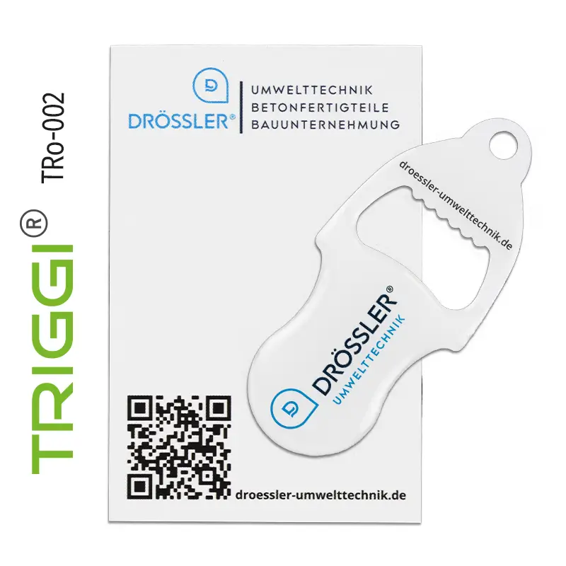 Einkaufswagenauslöser TRIGGI®Öffner TRo-002 „Drössler® Umwelttechnik Betonfertigteile Bauunternehmung“