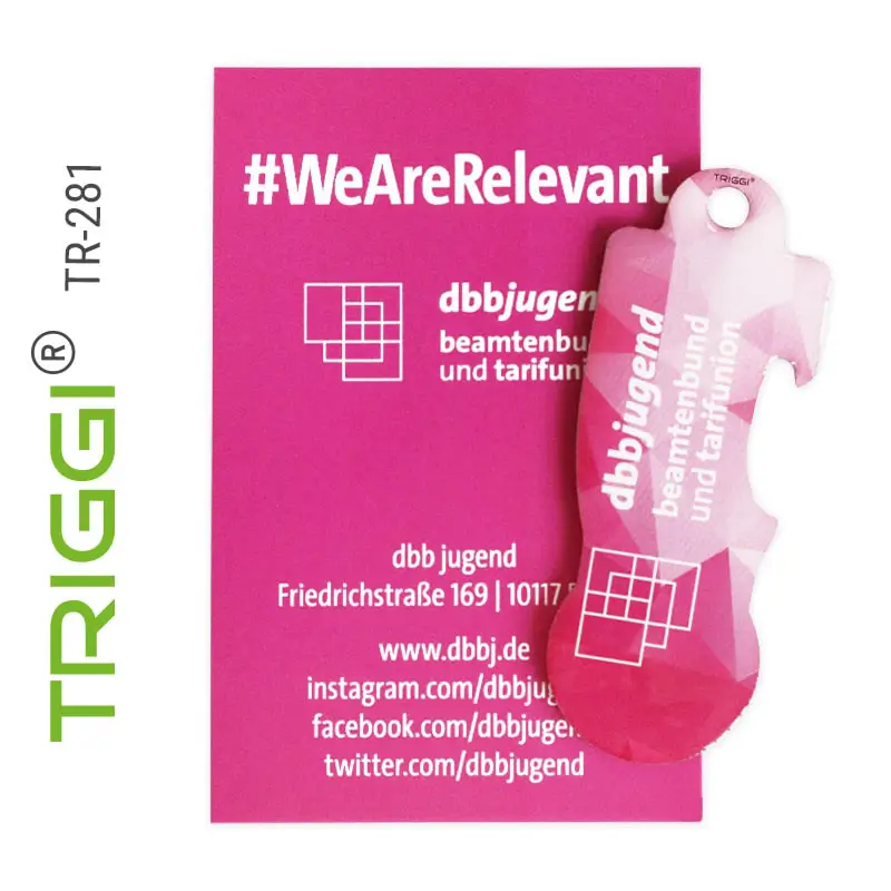 Einkaufswagenlöser Einkaufswagenchip sofort abziehbar Metall - Triggi TR-281 "dbbjugend - #WeAreRelevant"
